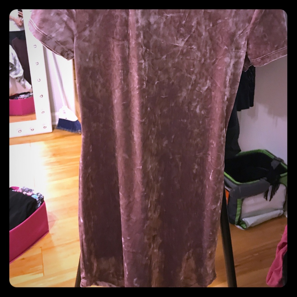 Wet seal xs velvet pink dress
